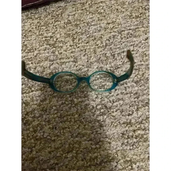 Cutler and Gross Unisex Cat Eye Sunglasses Blue Frame Clear Lens Vintage - Picture 3 of 6